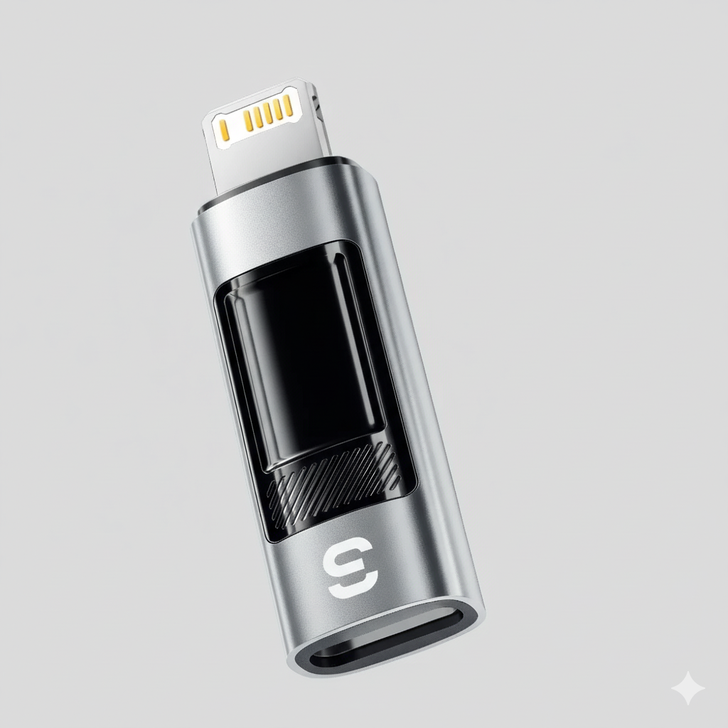 Type C to Lighting Adapter with Digital Display