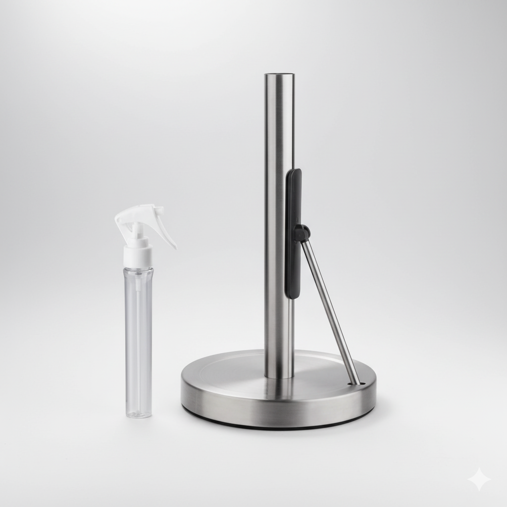 Paper Towel Holder with integrated Sprays Bottle
