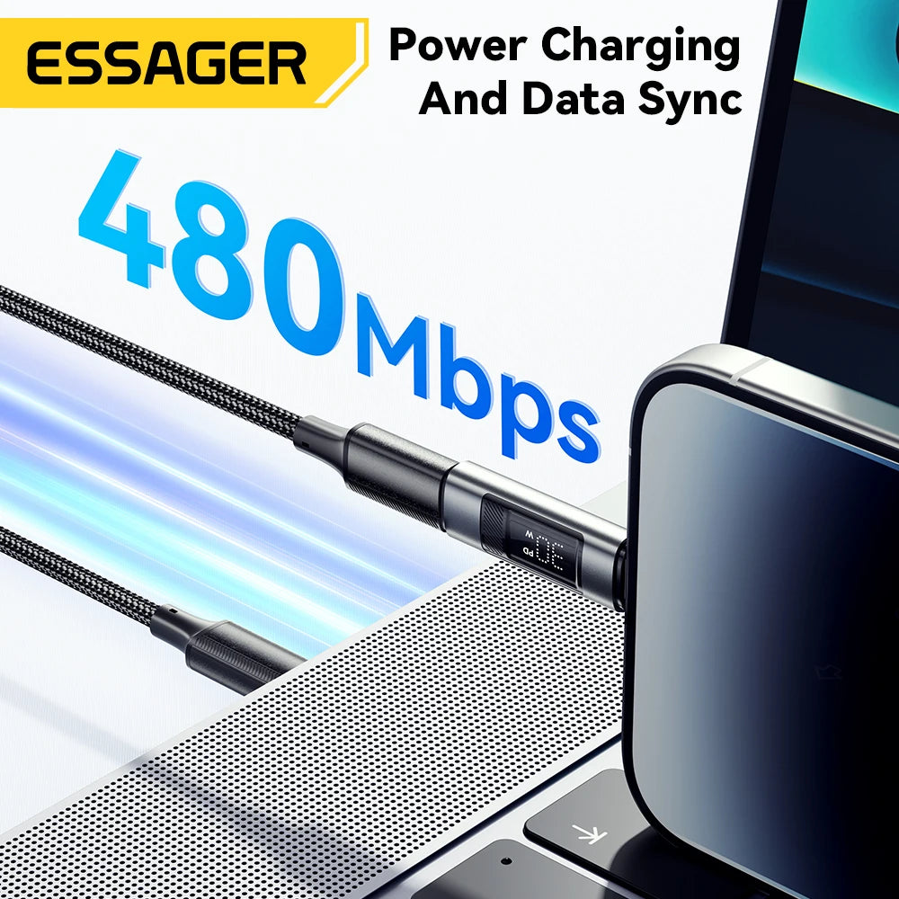 Type C to Lighting Adapter with Digital Display