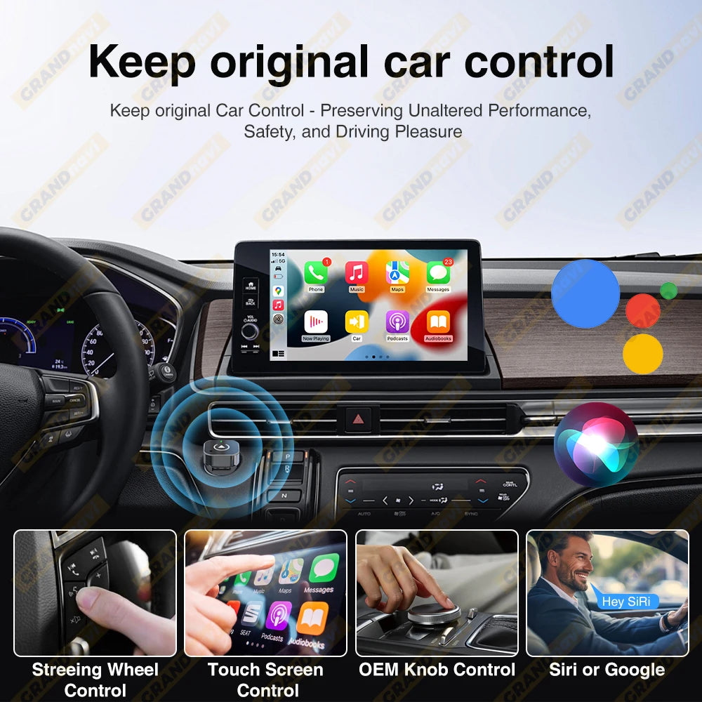 2in1 Wired to Wireless CarPlay Adapter