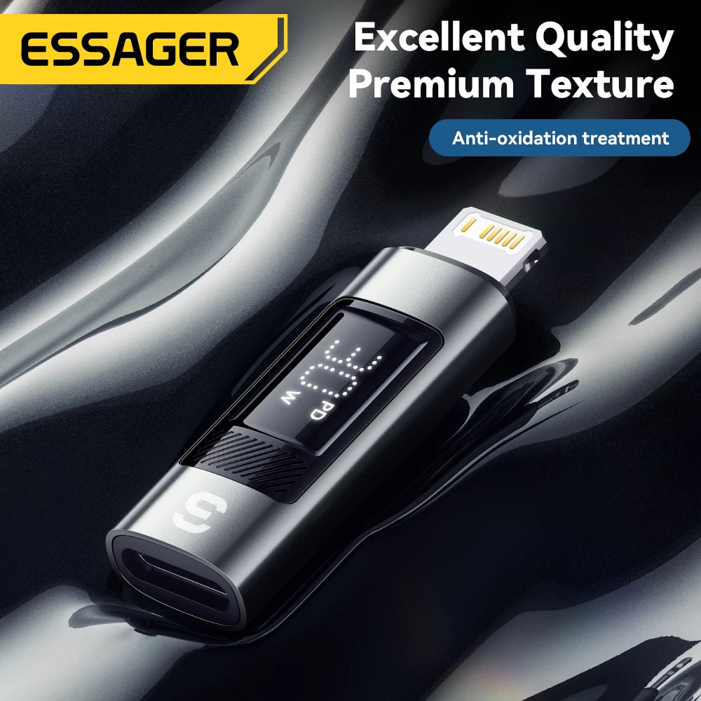 Type C to Lighting Adapter with Digital Display