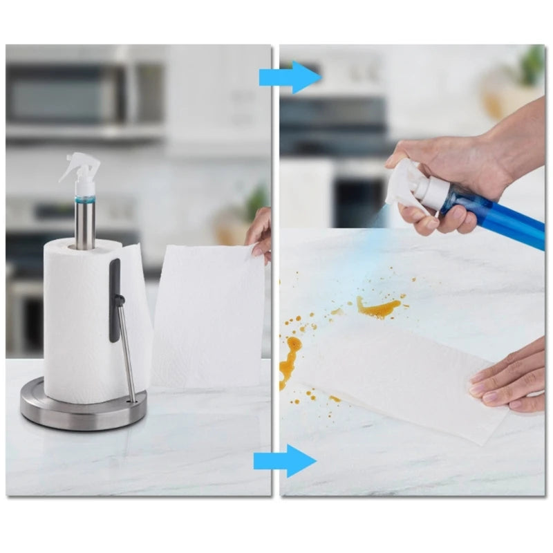 Paper Towel Holder with integrated Sprays Bottle